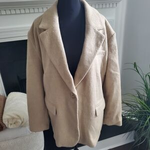 Women's Tan Blazer Coat